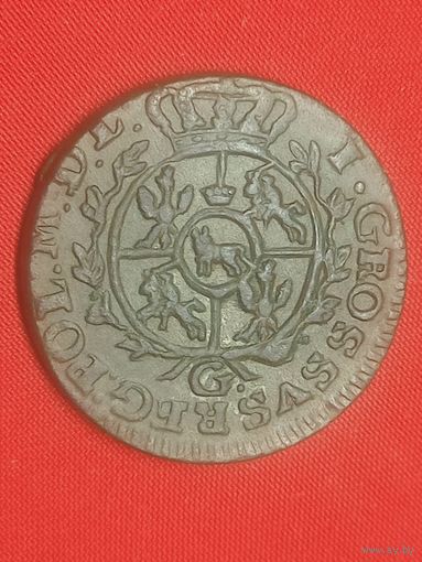 Грош 1768 г. Красивый, рельефный. С рубля, без м.ц. См.др.мои лоты