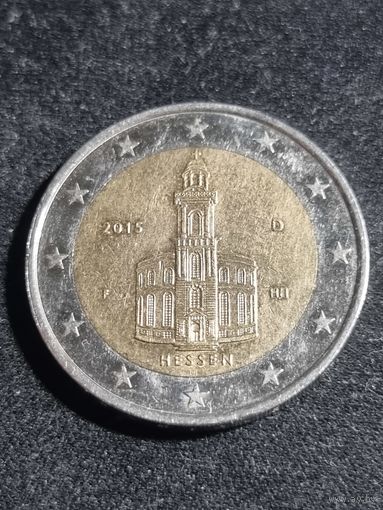 Германия 2 евро 2015 Церковь Св. Павла во Франкфурт-на-Майне D