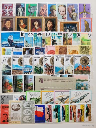 С 1 руб. Польша. Годовой набор марок за 1973 год