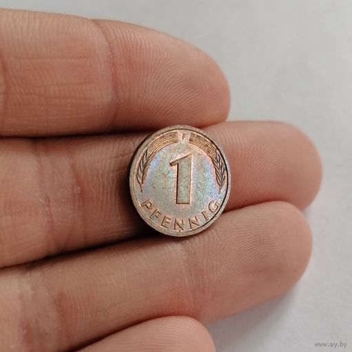 1 пфенниг 1987г. (F). Германия.