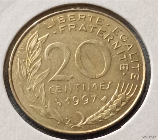 Франция. 20 сантимов 1997 года. (*).
