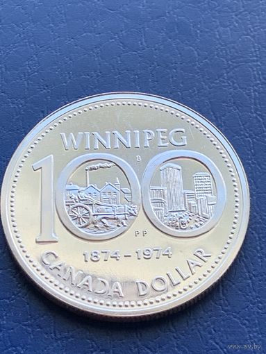 Канада 1 доллар 1974 100 лет городу Виннипег