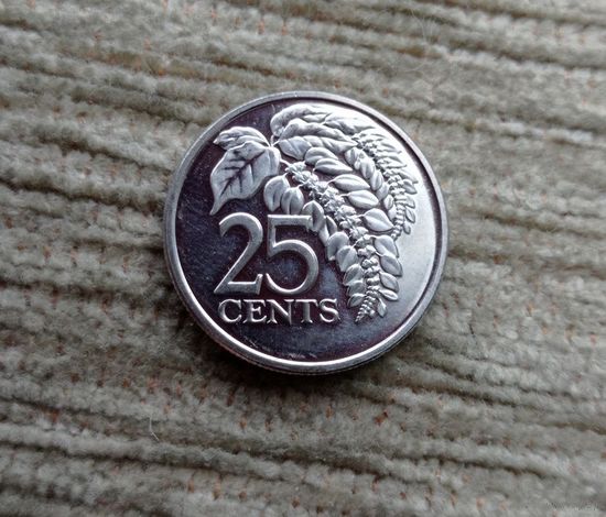 Werty71 Тринидад и Тобаго 25 центов 2008 Цветок Чакония