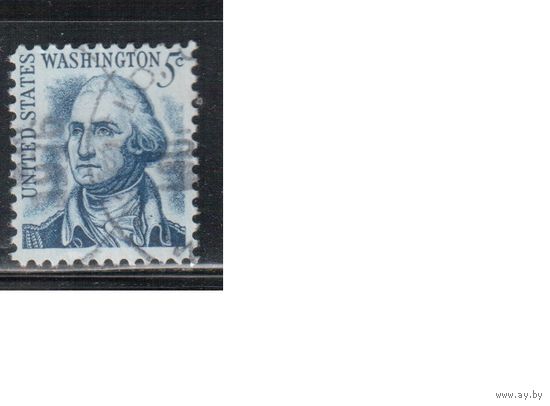 США-1967, (Мих. А937) , гаш. ,  Стандарт, Личности, Вашингтон,
