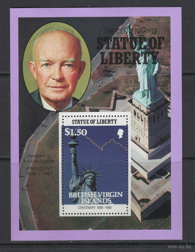 Британские Виргинские острова 1986** Столетие Статуи Свободы Президенты США