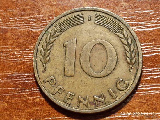 Германия 10 пфеннигов 1950 J