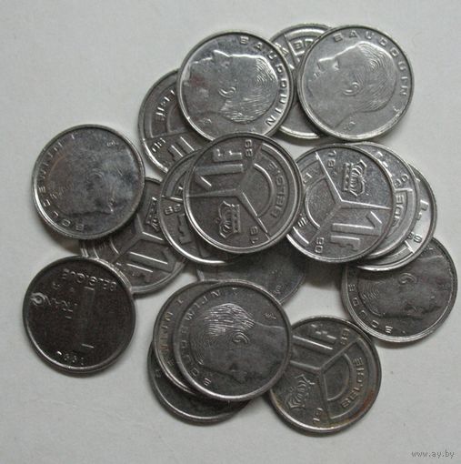 1 франк 1989 года.1990 года .1991 года.  BELGIQUE . BELGIE