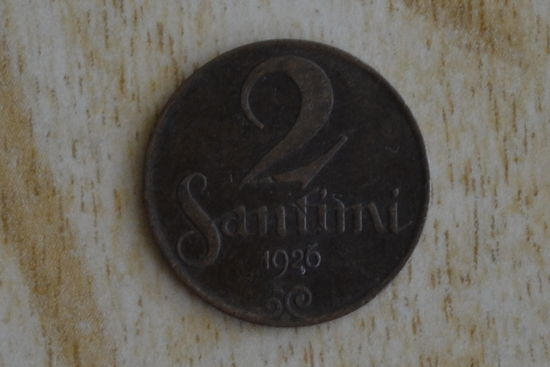 Латвия 2 сантима 1926 с 1 руб