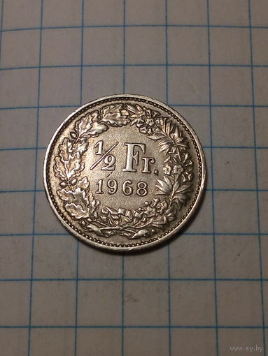 1.2 франк Швейцария 1968 год