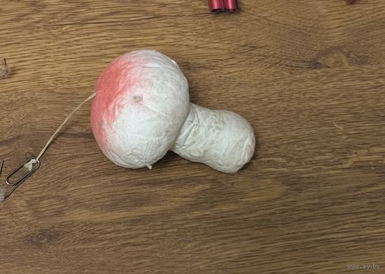 Ёлочная игрушка СССР Гриб вата