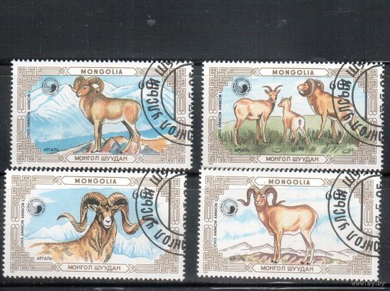 Монголия-1987 (Мих.1868-1871) гаш. , Фауна (полная серия)