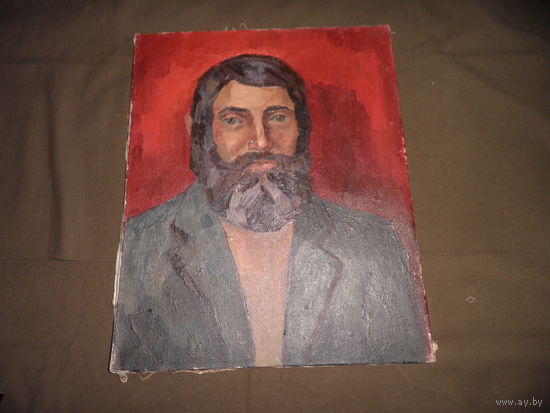 Картина Портрет мужчины с бородой,холст/масло авторская,1979 г.С рубля