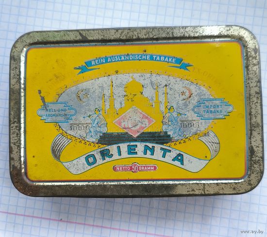 Редкий экземпляр банки для табака с акцизной маркой 1920 годов