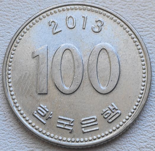 Корея 100 вон 2013