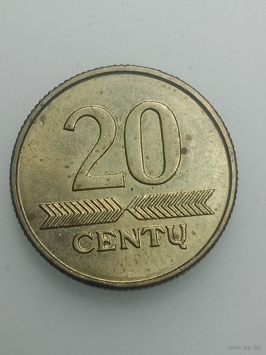 Литва 20 центов 2009 года .