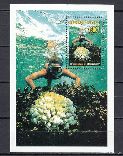 Морская фауна. Чад. 1996. 1 блок. Michel N бл260 (9,5 е).