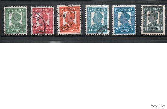 Болгария(Царство)-1931, (Мих.226-234), гаш.  ,Стандарт,Царь Борис, 6 марок