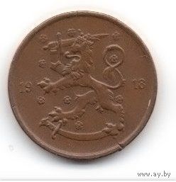 КОРОЛЕВСТВО ФИНЛЯНДИЯ. 5 ПЕННИ 1918.