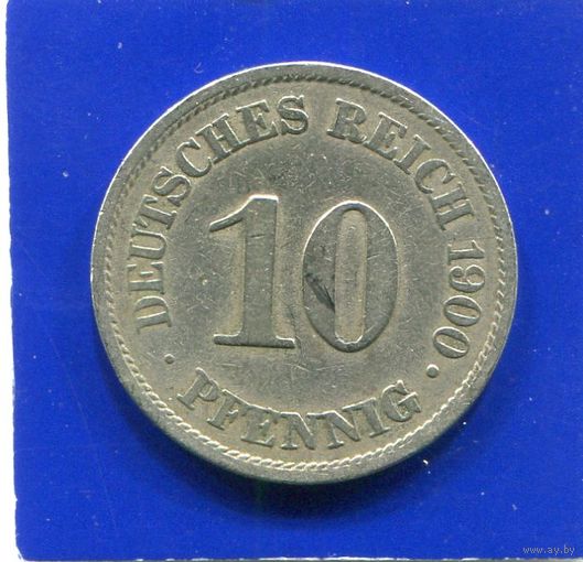 Германия 10 пфеннигов 1900 А