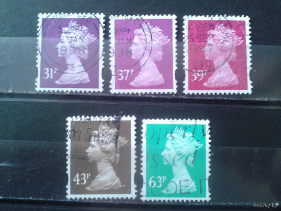 Англия 1996 Королева Елизавета 2 (старшие номиналы) Михель-6,5 евро гаш