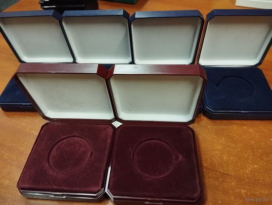 Футляр, коробка, от первых монет НБРБ. 6 штук. Цена за всё.