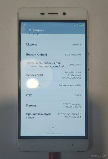 Телефон Xiaomi Redmi 4. Можно по частям. 19451