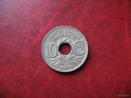 10 сантимов 1919 год Франция