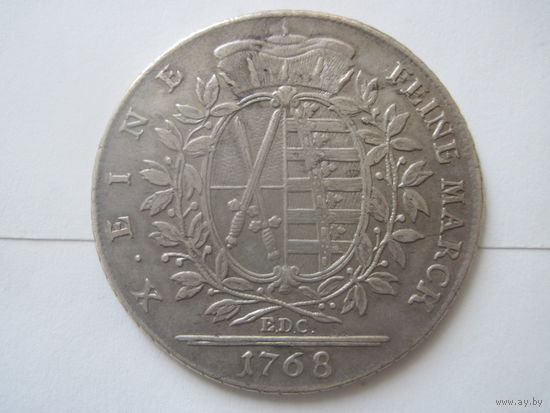 Германия Саксония Фридрих Август III альбертинская линия талер 1768 год E D C  Dresden