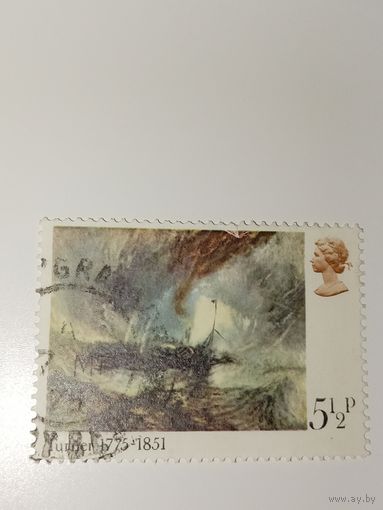 Великобритания 1975 Двухсотлетие со дня рождения художника Джозефа Мэллорда Уильяма Тёрнера (1775–1851).