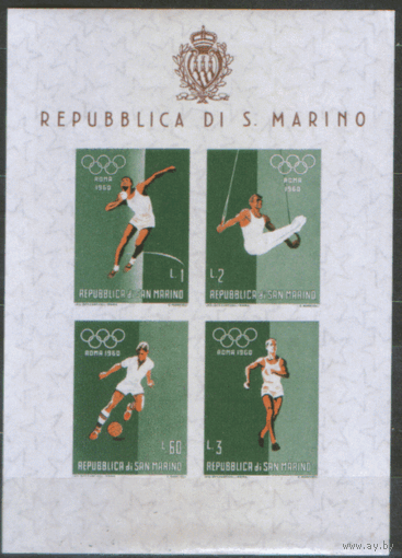 СМ. М. Блоки 5, 6, 7. 1960. Олимпийские игры в Риме. ЧиСт.