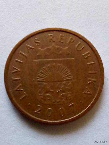 Латвия 1 сантим 2007 г.