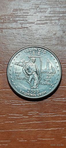 США Штаты и территории 25 центов (квотер) Иллинойс 2003