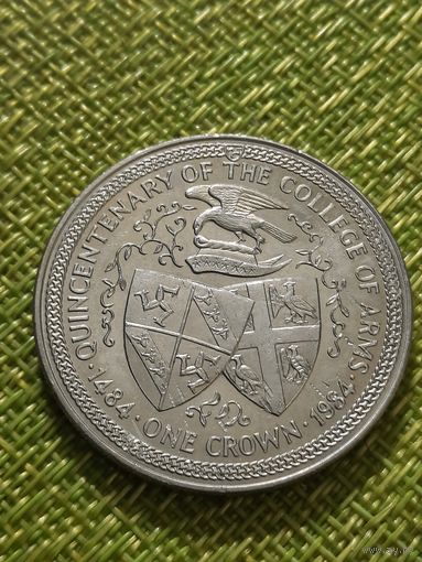 Остров Мэн 1 крона 1984 г ( 500 лет Геральдической палате