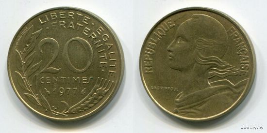 Франция. 20 сантимов (1977, XF)