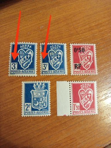 Французская колония Алжир герб разные цифры (3-2)