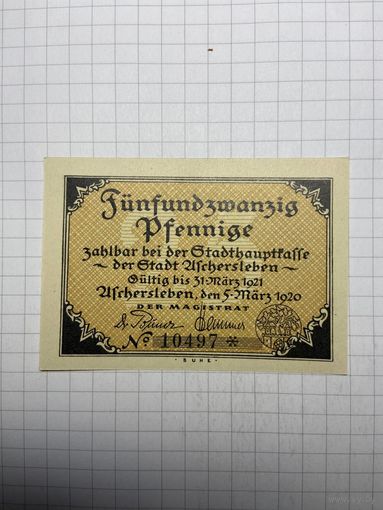 Нотгельд 25 пфеннигов Германия -3012