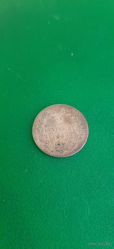 Италия 2 чентезимо 1862