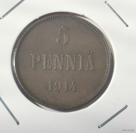5 пенни 1914 г. С рубля.