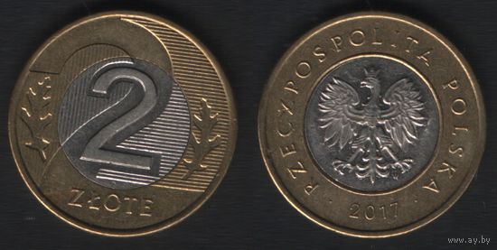 Польша y283 2 злотых 2017 год (mw) (_alb2