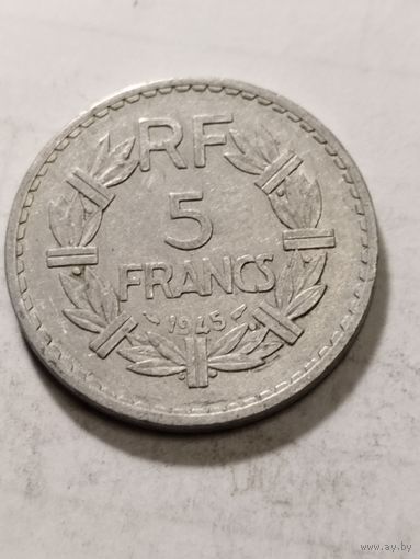Франция 5 франков 1945