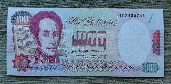 Werty71 Венесуэла 1000 боливаров 1998 банкнота