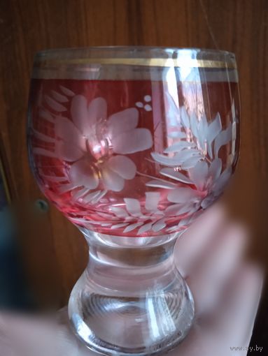 Фужер, бокал богемское стекло  150ml Чехословакия