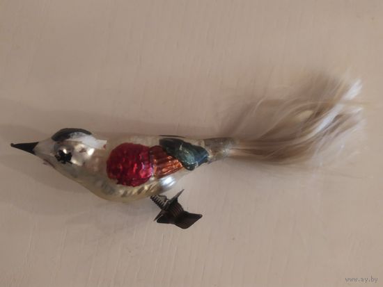 Ёлочная игрушка Птица ГДР