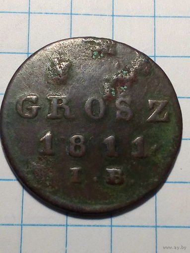 1 грош Герцогство Варшавское 1811 год