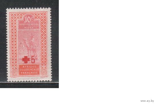 Сенегал-Нигер-1916,(Мих.35)  * , Французские колонии, Стандарт,Верблюды,Надп.Красный Крест(одиночка)