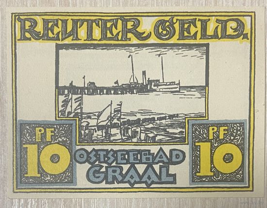 Нотгельд Грааль 10 пфеннигов 1922год. Веймарская республика