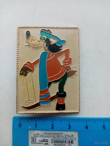 ЗНАЧОК ВОЛК НА ЛЫЖАХ (НУ-ПОГОДИ !!!)