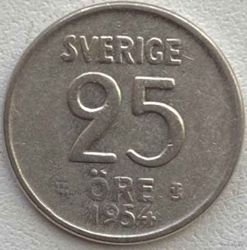 Швеция 25 эре 1954 г.