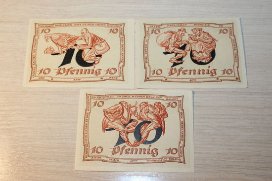Нотгельды 1921 года, 3 шт.