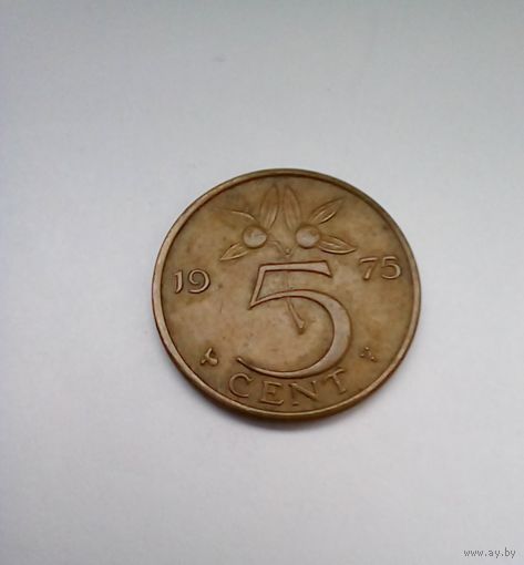 Нидерланды 5 центов 1975 г